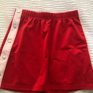 Urban outfitters red and white skirt with buttons